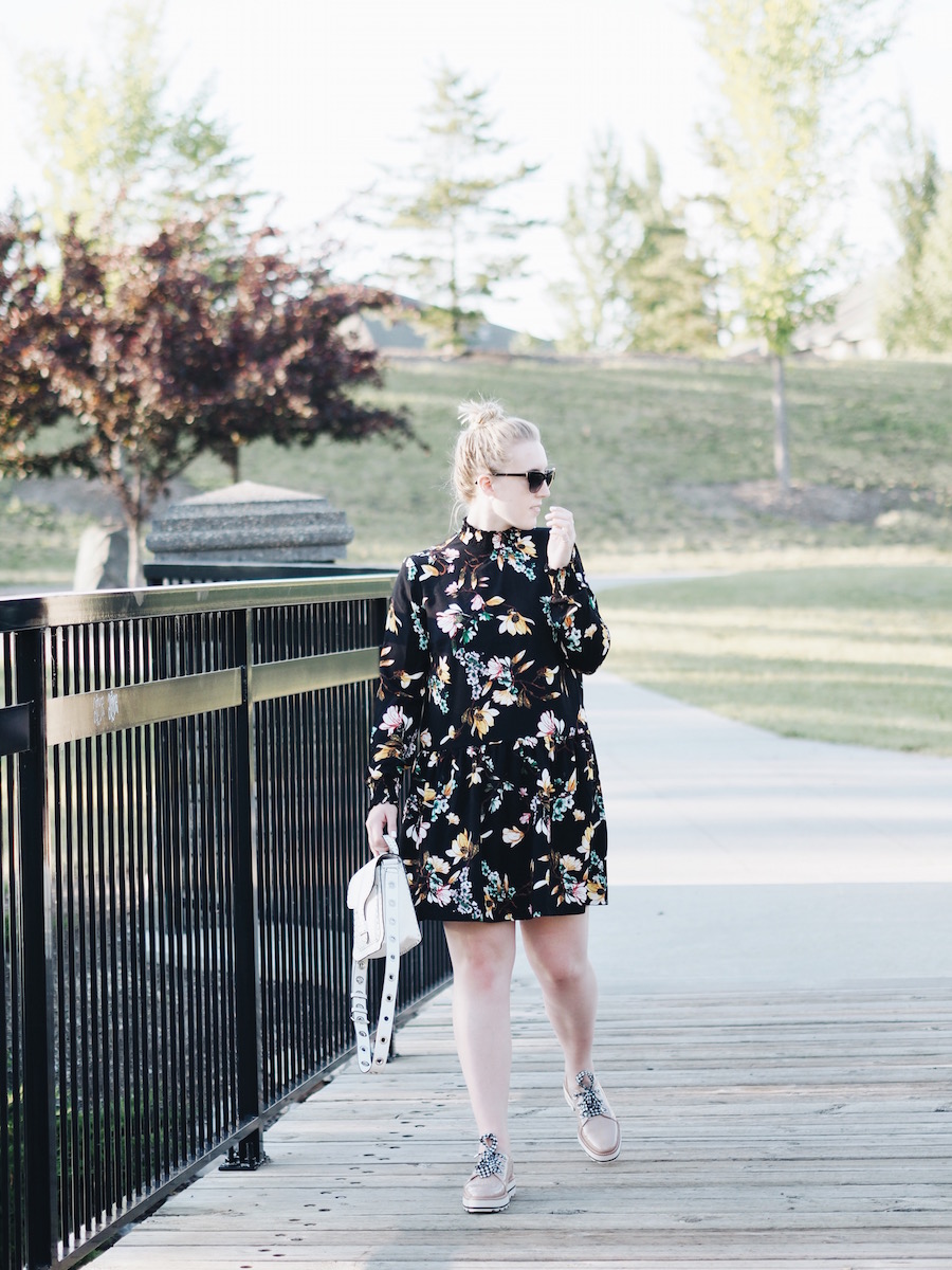 Workwear floral dress on sale for summer style