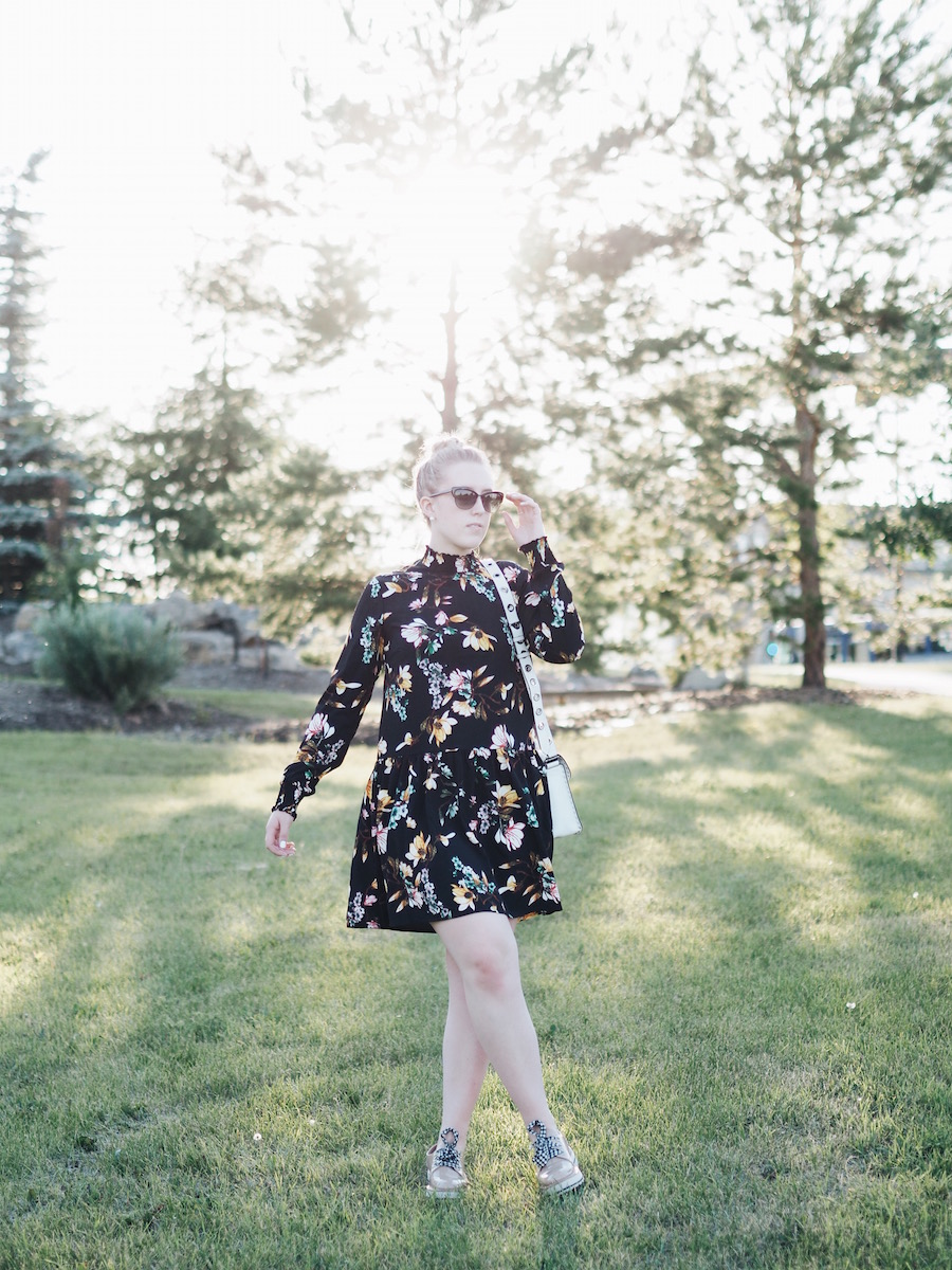 Workwear floral dress on sale for summer style