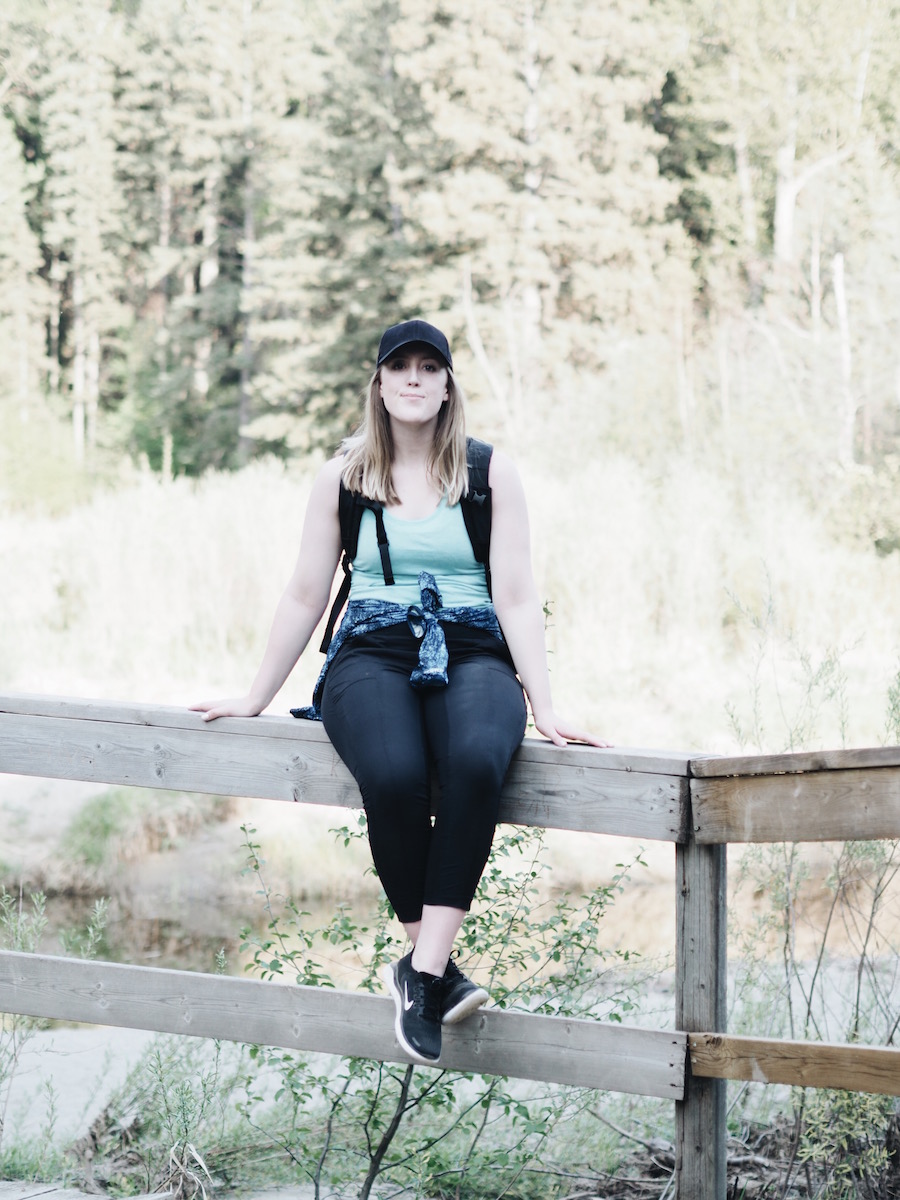 Comfortable summer workout gear for hikes in the YEG river valley