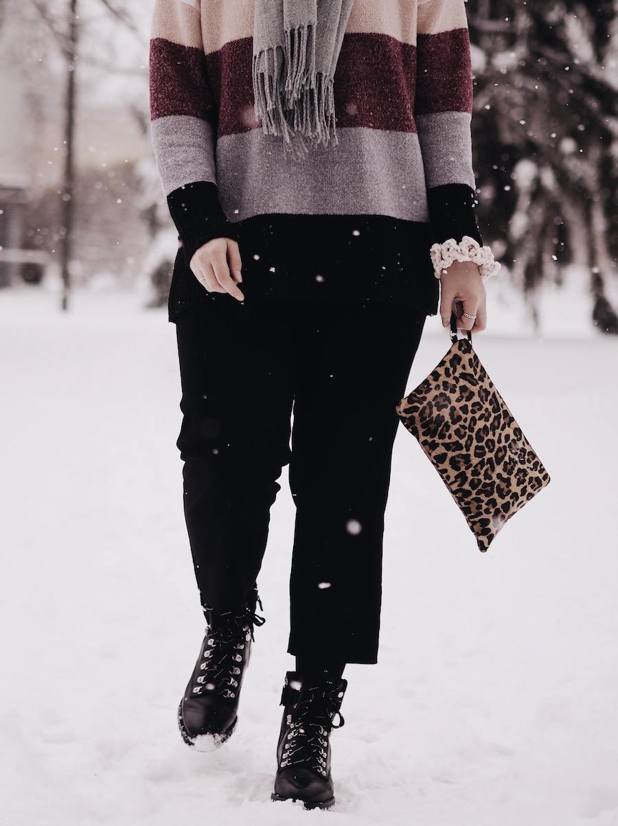 H&M Winter Style leopard aritzia jallade pants trousers
