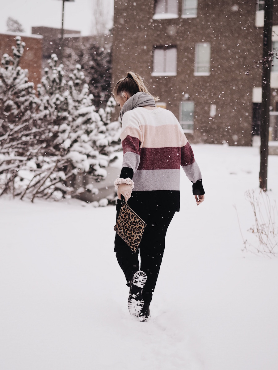 H&M Winter Style leopard aritzia jallade pants trousers