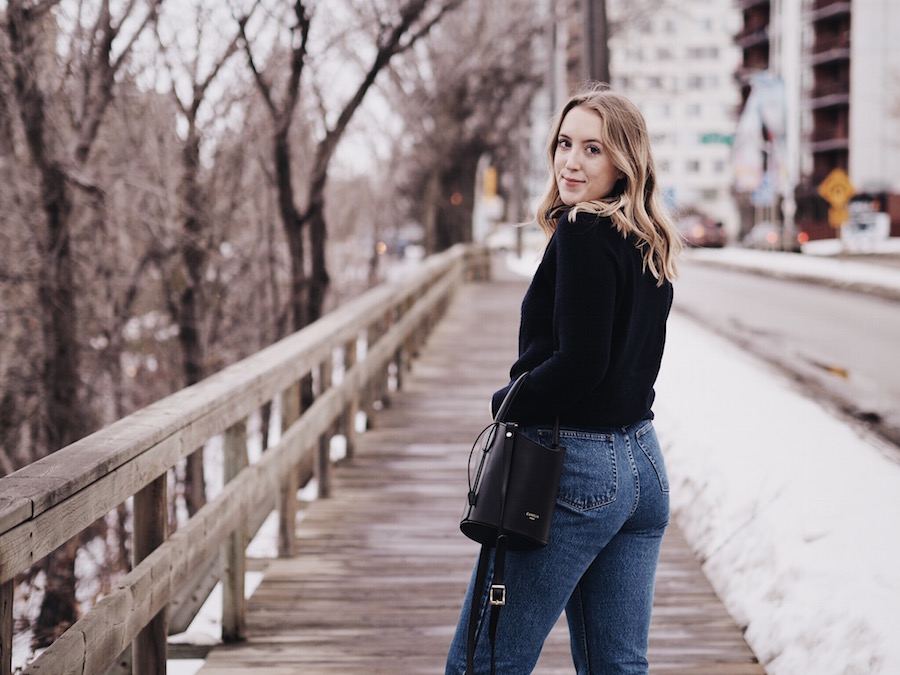 goodwill secondhand denim winter style thrifting