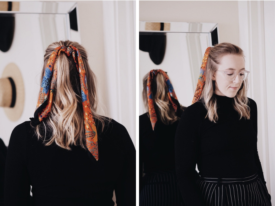 ways to wear a hair scarf neckerchief bandana