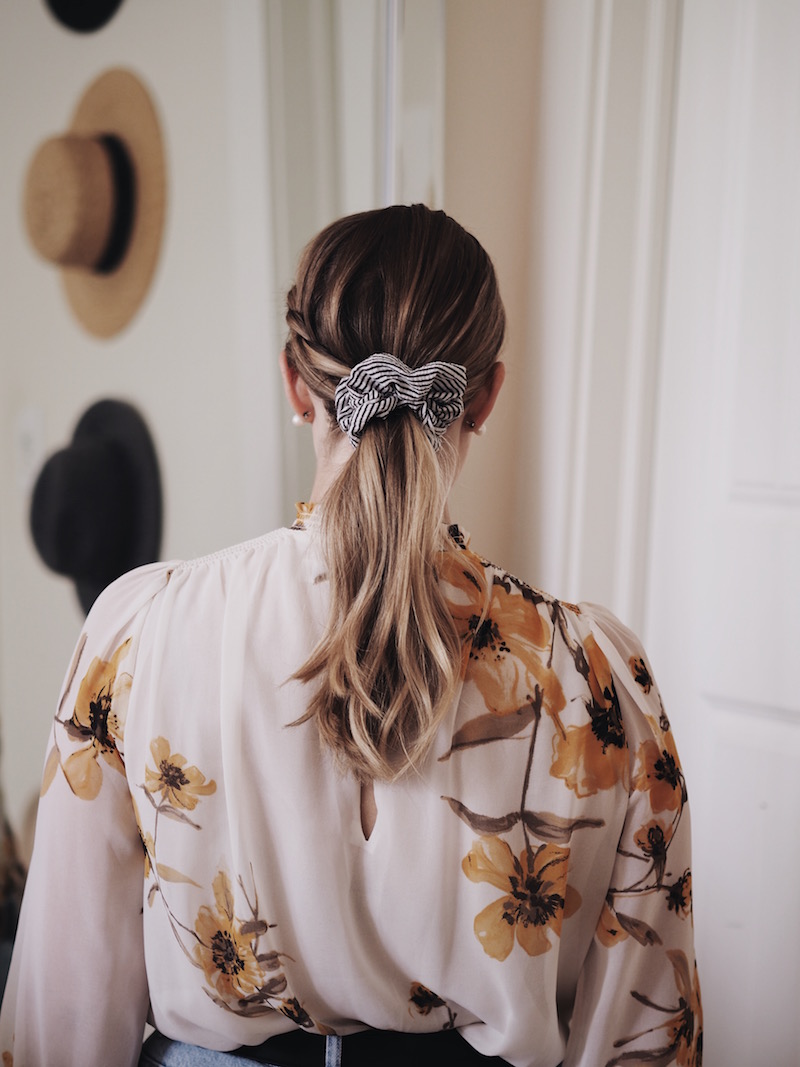 hair trends for fall, best hair accessory trends, best hair accessories, easy hair styles, chelsea king scrunchie