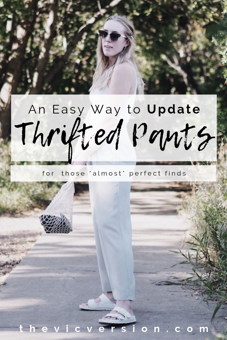 how to update thrifted pants, goodwill alberta finds, how to style mint trousers, how to wear pearl hair barrettes
